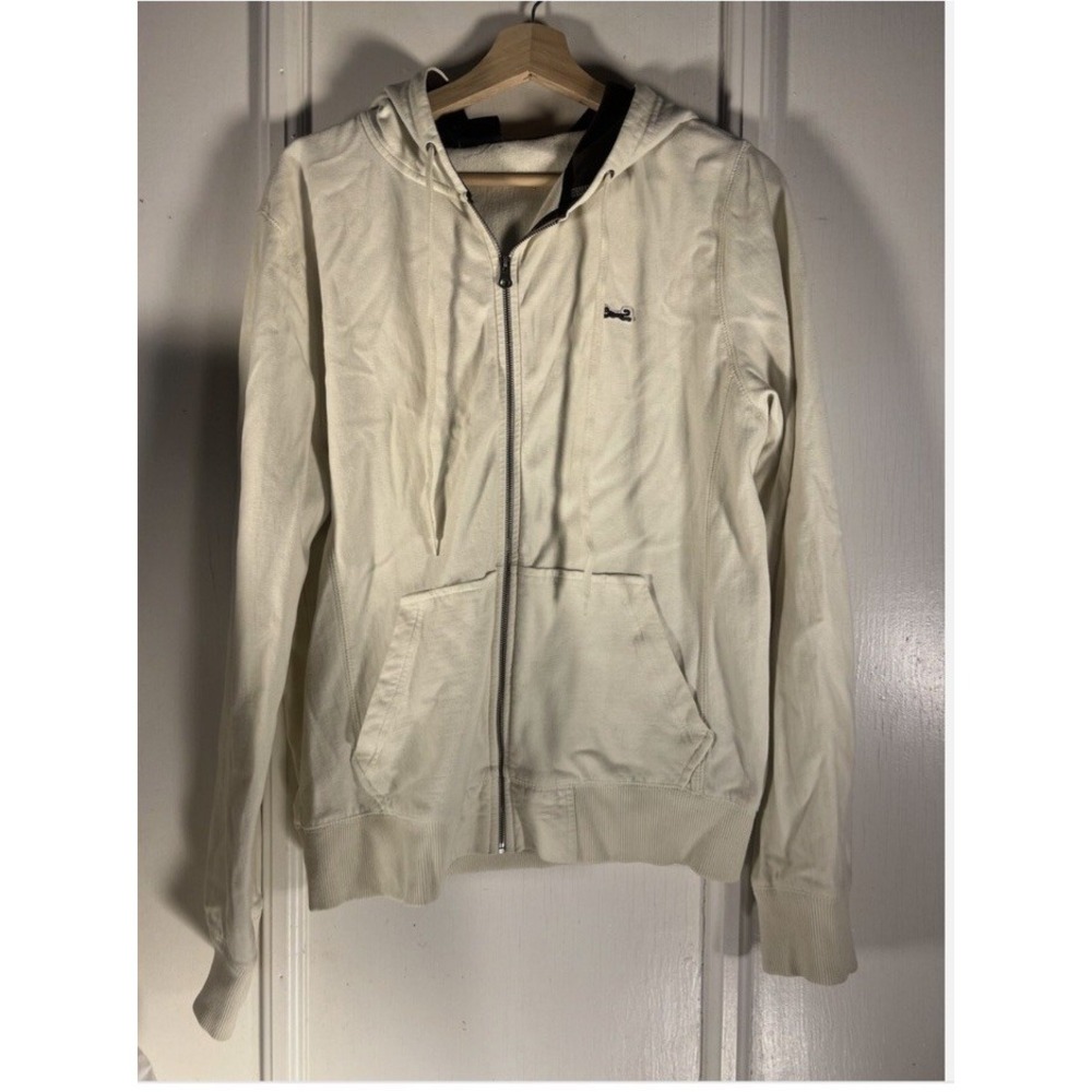 Le Tigre Men's Vintage Full Zip Hoodie Sz M Ivory